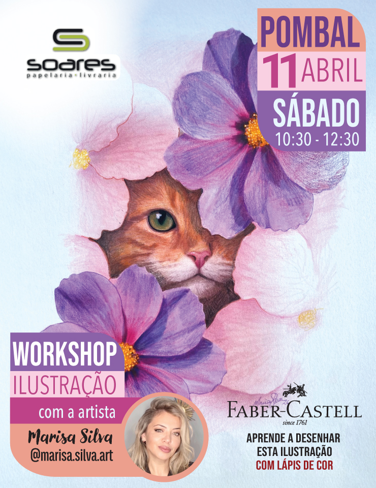 POMBAL: WORKSHOP DESENHO FABER-CASTELL COM A ARTISTA MARISA SILVA