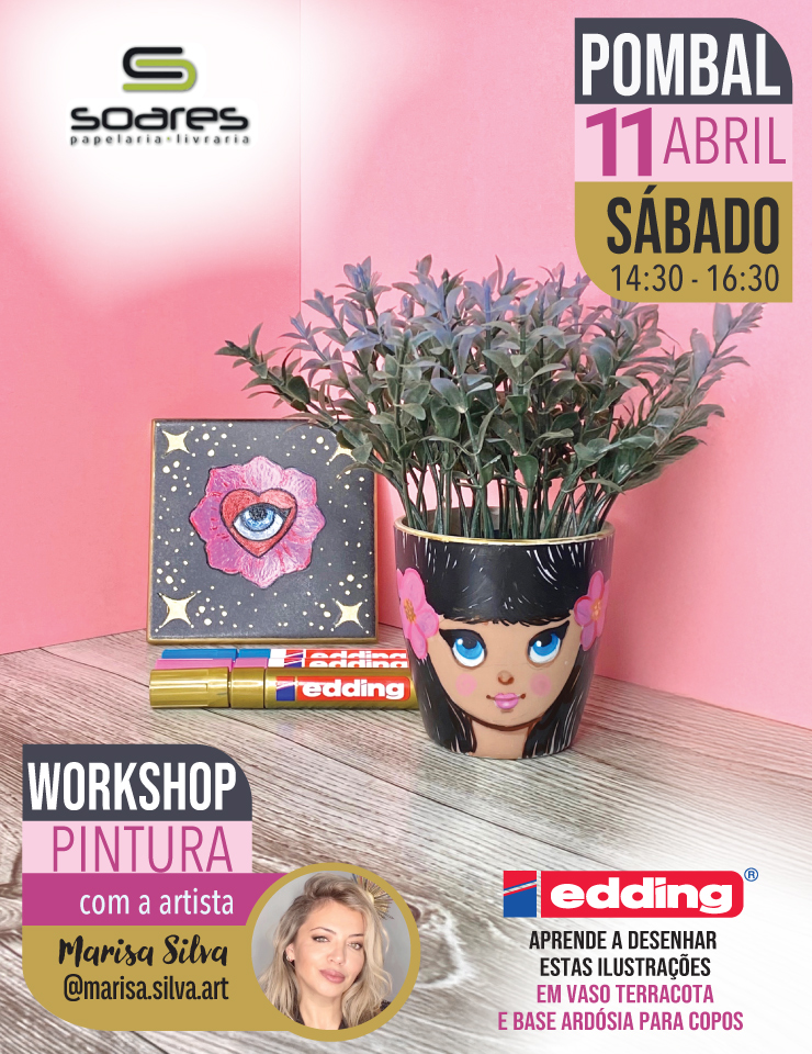 POMBAL: WORKSHOP PINTURA EDDING COM A ARTISTA MARISA SILVA