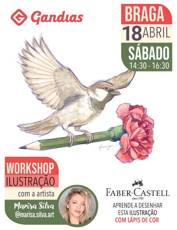 BRAGA: WORKSHOP DESENHO FABER-CASTELL COM A ARTISTA MARISA SILVA
