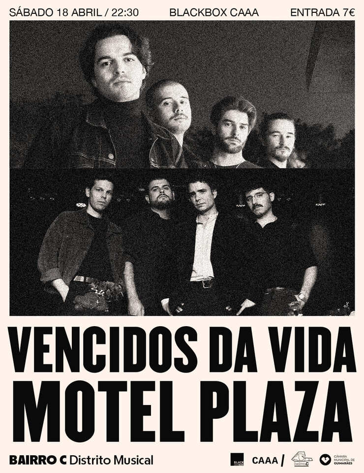 Cartel oficial del evento Motel Plaza + Vencidos Da Vida